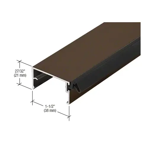 CRL-U.S. Aluminum BR34622 Door Stop, Dark Bronze/Black Anodized Class 1, 21'-2"