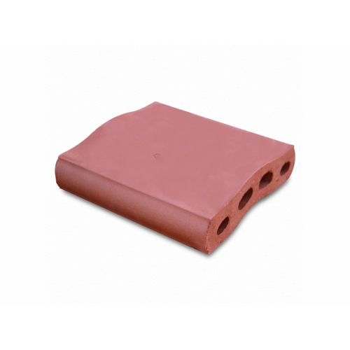 Pacific Clay Brick Products 080060001 8" Sunset Red Capella Wall Cap