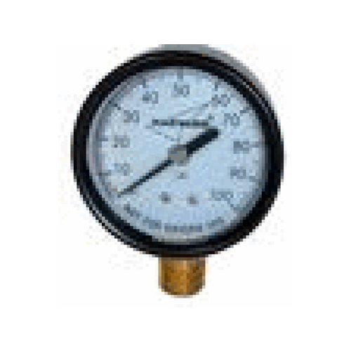 American Granby IPCG3102-4LNL 2" Steel Compound Pressure Gauge 1/4" Bottom Mount Mip Connection 30" Hg/160 Psi