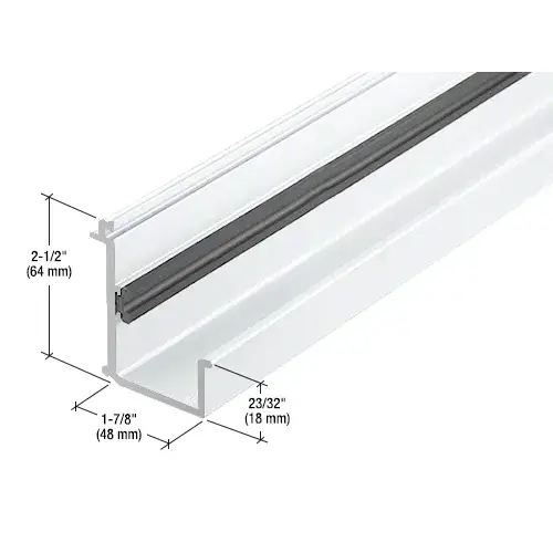 CRL-U.S. Aluminum BW47752 White KYNAR Paint Perimeter Pressure Bar- Punched, 24'-2"