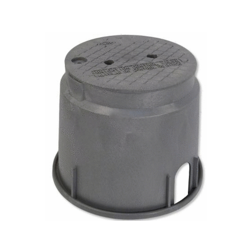 Carson 09101022 10" Gray Round Electric Enclosure With Lid