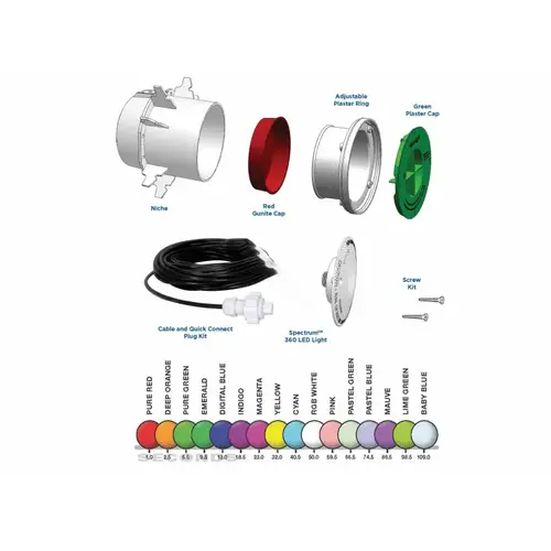 Jandy Color Led Niche Light With 150' Cable