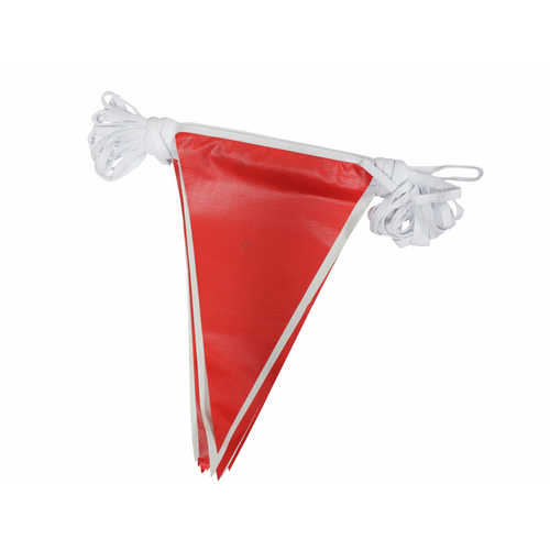 75' Red And White Two Color Backstroke Pennant