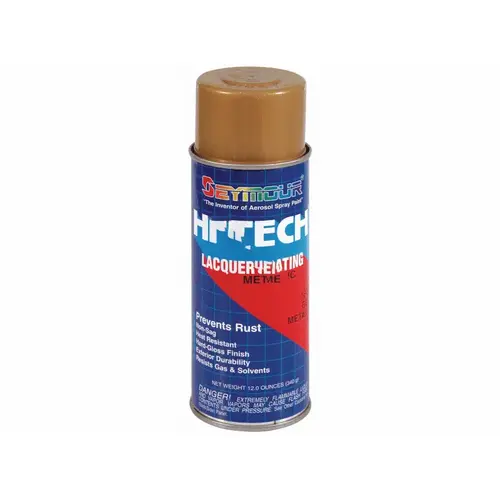 Fast Drying Metallic Spray Paint, 16 fl-oz Aerosol Can, Gold, 15 sq-ft Coverage