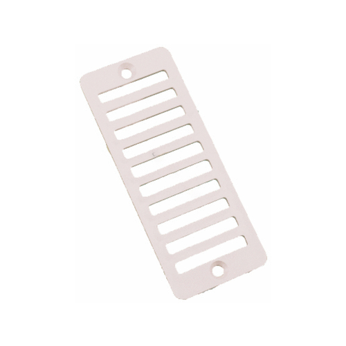 2"x4" White Gutter Drain Grate