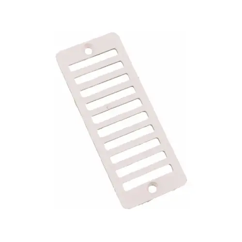 2"x4" White Gutter Drain Grate