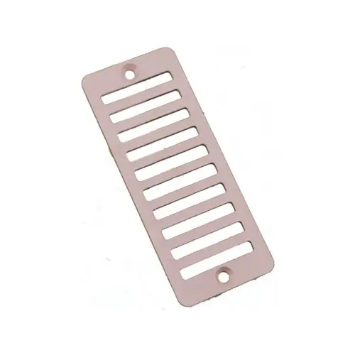 2"x6" White Gutter Drain Grate