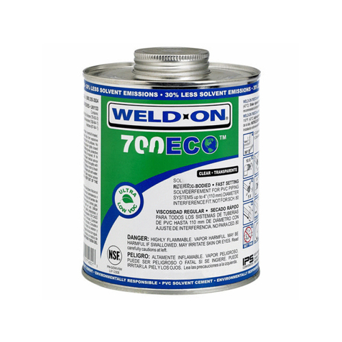 Weld-On 14802 Pt 700eco Clear Regular Rb Pvc Cement