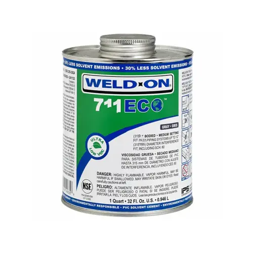 Qt 711eco Gray Heavy Hb Pvc Cement