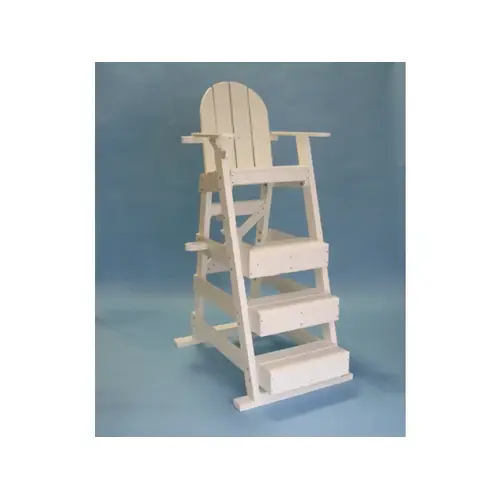 White 3-step Lifeguard Chair W/ 50" Seat