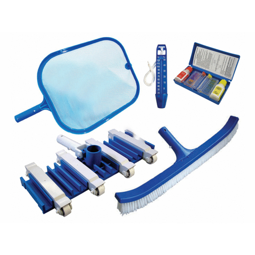 PoolStyle K693CBX/SCP Ps530 Deluxe Series 5pc Gunite Maintenance Kit Blue/White