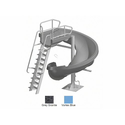 S.R. SMITH 695-209-124 Gray Granite Open Vortex 360 Slide With Ladder