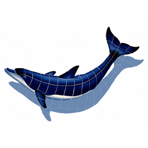 Shadow Blue Dolphin-b 28"x12"