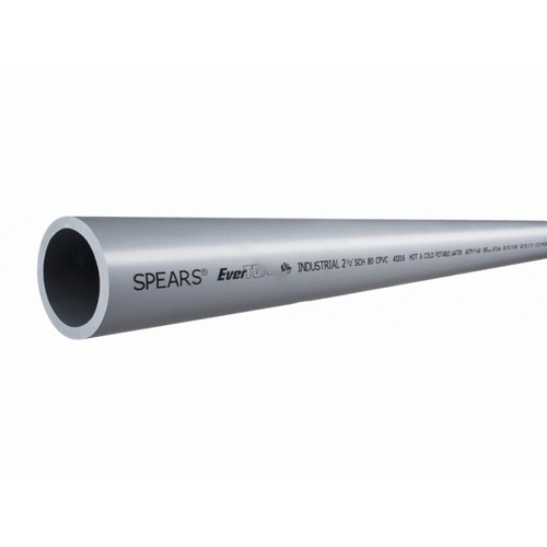 Spears Manufacturing PD-800-025C 2.5" X 20' Sch80 Cpvc Pipe Gray