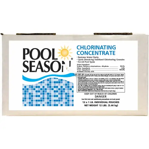 12/lyr 1# Pool Season Chlor Concentrate White