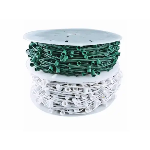 1000' Length, 12" Spacing, Green Wire, C7 Light Spool