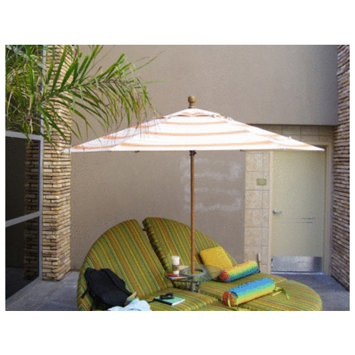 FIBERLITE UMBRELLAS INC FL9WG 9' San Marco Umbrella With Woodgrain Ribs And Pole