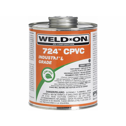 Weld On 11890 724 Gray Cpvc Solvent Cement 1 Pt