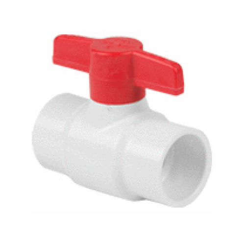 .75 PVC CWV Ball Valve SOC EPDM, Color: White, Size: .75", Pressure Rating: 150 psi