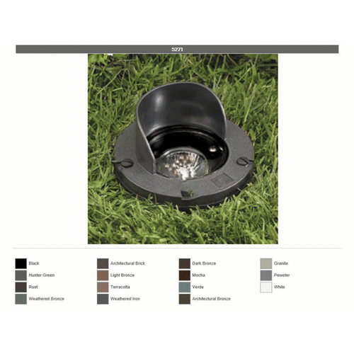 5" Rust Composite In-ground Light With Glare Shield 4.5w 12v