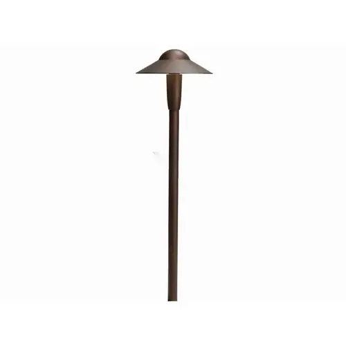 Kichler 15870AZT27R 6 Inch Dome 2700k Led Path Light Textured Architectural Bronze