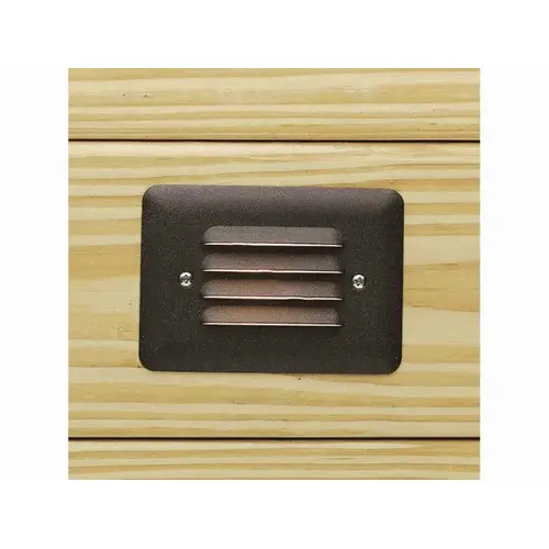 Kichler 15782AZT27R 2700k Louvered Led Mini Step Light In Textured Architectural Bronze