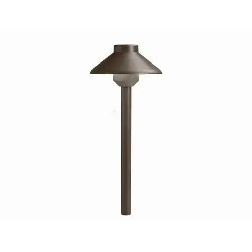 Stepped Dome 12v 2700k Path Light Textured Architectural Bronze