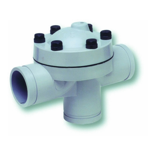 4" Grooved Stark 3-way Valve White