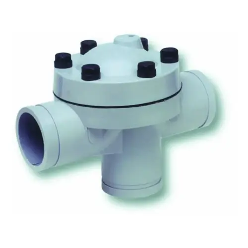 6" Grooved Stark 3-way Valve White