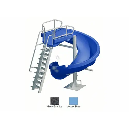 S.R. SMITH 695-209-13 Blue Open Vortex 360 degree Slide With Ladder