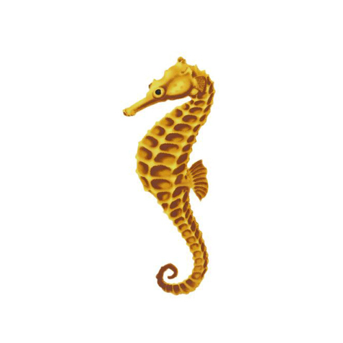 Yellow Seahorse 4"x9"