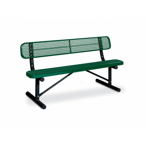 6' Fusion Advantage Finish Victory Portable Bench With Back Variety Of Combinations