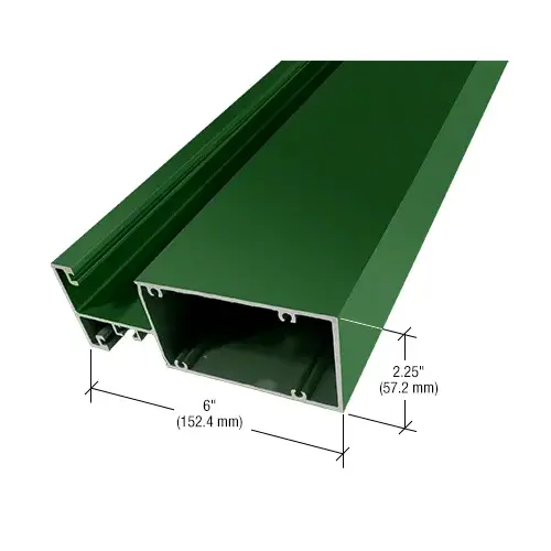 Captured Vertical Mullion for 6" System, Custom Anodic- 24'-2" Stock Length