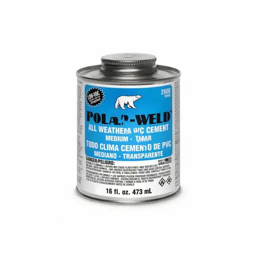 United Elchem 16 Ounce Polar-weld Pvc All Weather Cement Clear