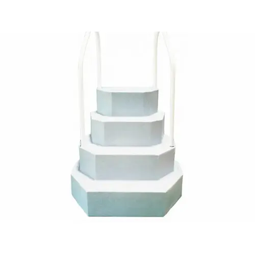 Merlin 40001 Granite 2-handrail King Above Ground Pool Steps Lg Wht