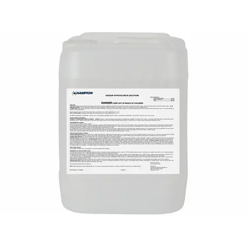 Champion Packaging CH382 5 Gal 12.5% No-deposit Liquid Chlorine - 24 Per Pallet