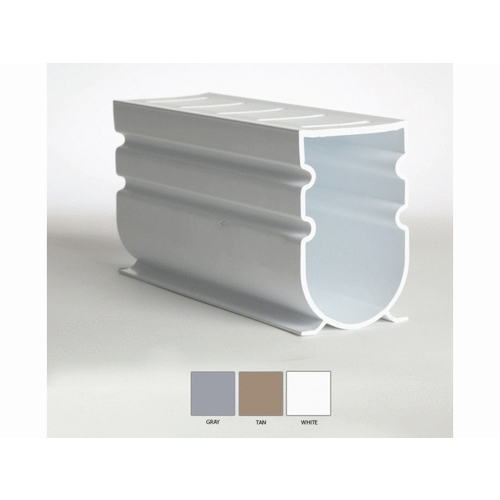 Quaker Plastics QP-5171W White 2" Square Deck Drain - 120" Stock Length