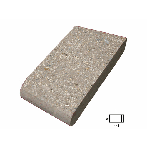 4" X 8" Cafe Shellock Single Sided Bullnose Coping