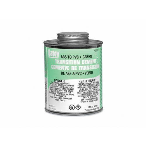 Oatey 30925 16 Ounce Abs To Pvc Transition Green Cement