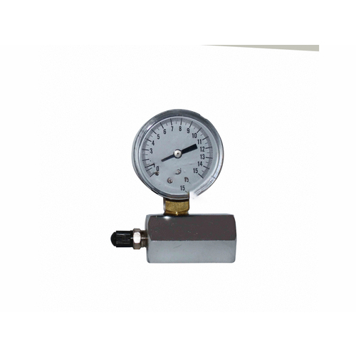 Pro Edge Industries Inc 83-0100 15# Test Gas Gauge With .75" Fpt Connection Silver