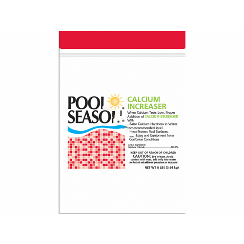 Pool Season PCC8-SN 50-7308  8# Pouch Pool Season Calcium Increaser White