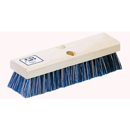 A&B Brush Manufacturing 6020 10" Blue/white Bristle Wood Back Deck Brush