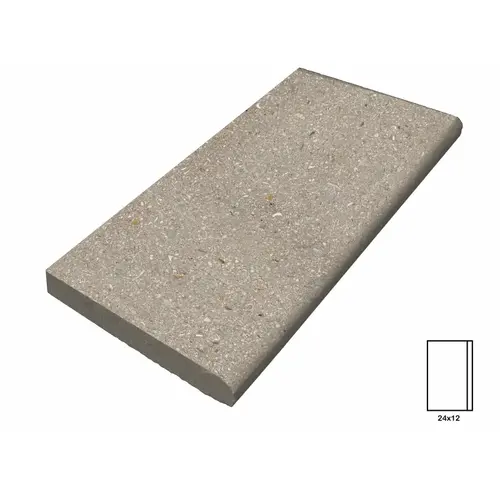 Artistic Pavers 1SBCSLCF1224 12" X 24" Cafe Shellock Single Sided Bullnose Coping