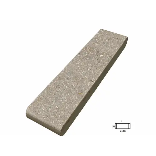 Artistic Pavers 2SBCSLCF416 4" X 16" Cafe Shellock Double Sided Bullnose Coping