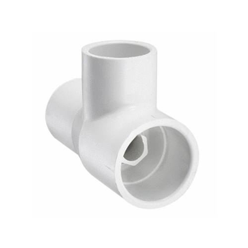 1" X .75" X .75" Sch40 Pvc Venturi Tee With .25" Nozzle White