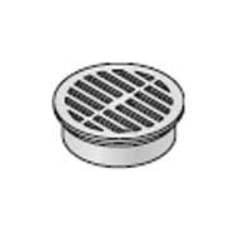 6" Black Ductile Iron Round Duracast Grate Gray