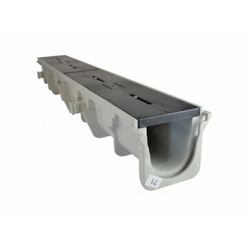 4'l X 6" Deep Gray Neutral Dura Slope Channel Drain