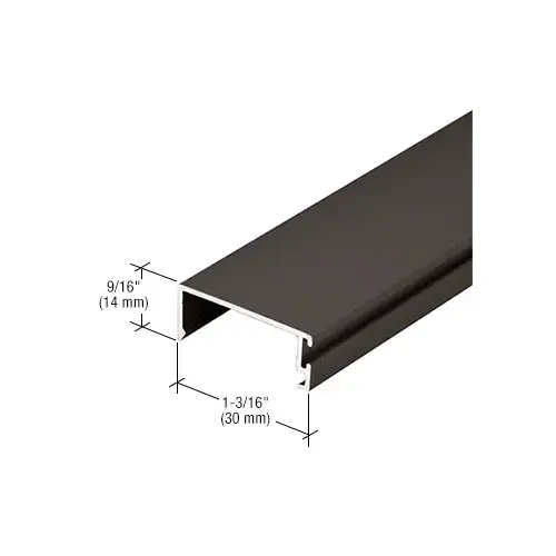 CRL-U.S. Aluminum 1G04622 Dark Bronze/Black Anodized Class 1 IG500 Door Stop with Weatherseal - 21'-2"