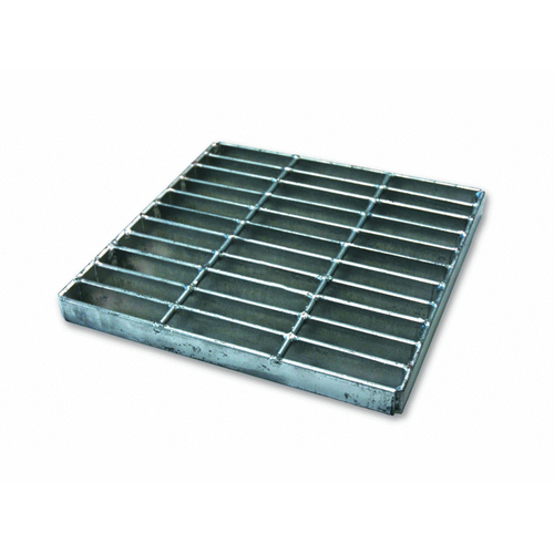 12" Galvanized Steel Square Catch Basin Drain Grate Gray