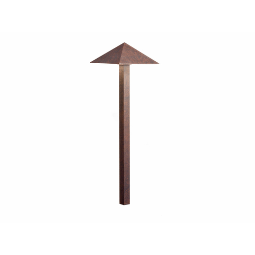 KICHLER LIGHTING 15802TZT27R Pyramid 2700k Led Path Light Textured Tannery Bronze